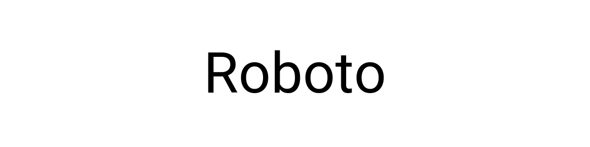 Roboto Regular 字重的"Roboto"文本效果展示