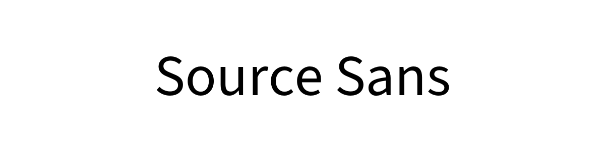 Source Sans Regular 字重的"Source Sans"文本效果展示