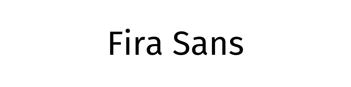 Fira Regular 字重的"Fira Sans"文本效果展示