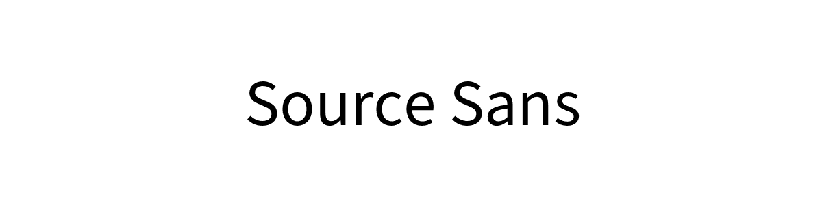 Source Sans Regular字重的"Source Sans"文本效果展示