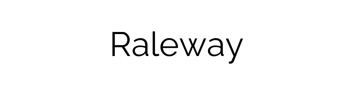 Raleway Regular 字重的"Raleway"文本效果展示